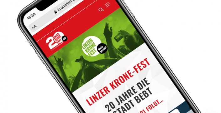 Kronefest Linz Webseite (Kronen Zeitung) von hanner inc. GmbH Werbeagentur