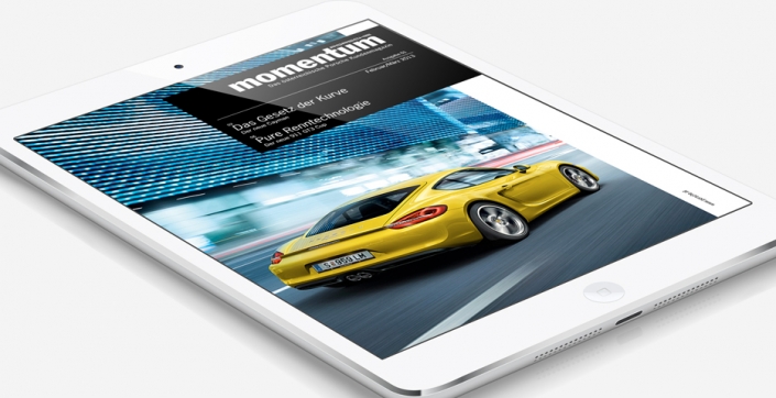 PORSCHE Momentum iPad Magazin erstellt von hanner inc. GmbH / App Company aus Walding